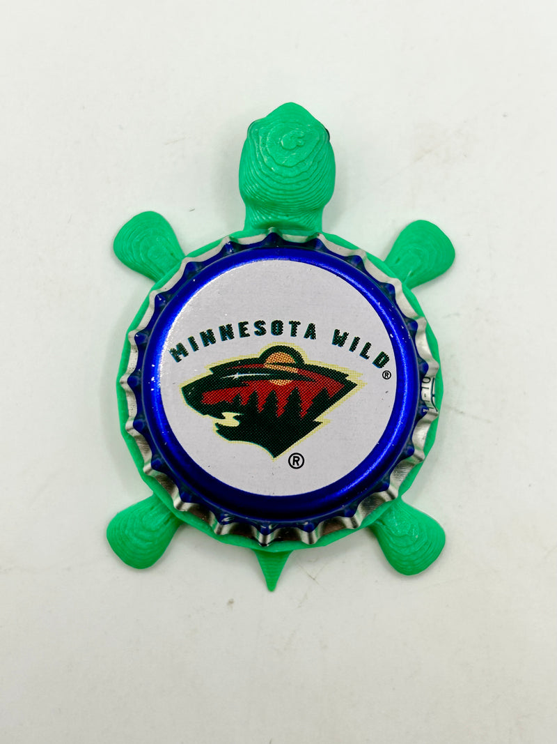 Minnesota Wild (Labatt Brewing) - Bottle Cap Magnet Turtle (Copy) Shell Shocked Art
