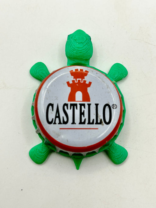 Castello Water (Portugal) - Bottle Cap Magnet Turtle Shell Shocked Art