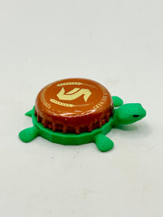 Straub Brewing (Orange) - Bottle Cap Magnet Turtle Shell Shocked Art