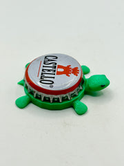 Castello Water (Portugal) - Bottle Cap Magnet Turtle Shell Shocked Art