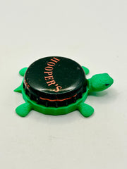 Hooper’s Beer (Red Text) - Bottle Cap Magnet Turtle Shell Shocked Art