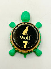 Brouwerij Wolf 7 (Belgium) - Bottle Cap Magnet Turtle Shell Shocked Art