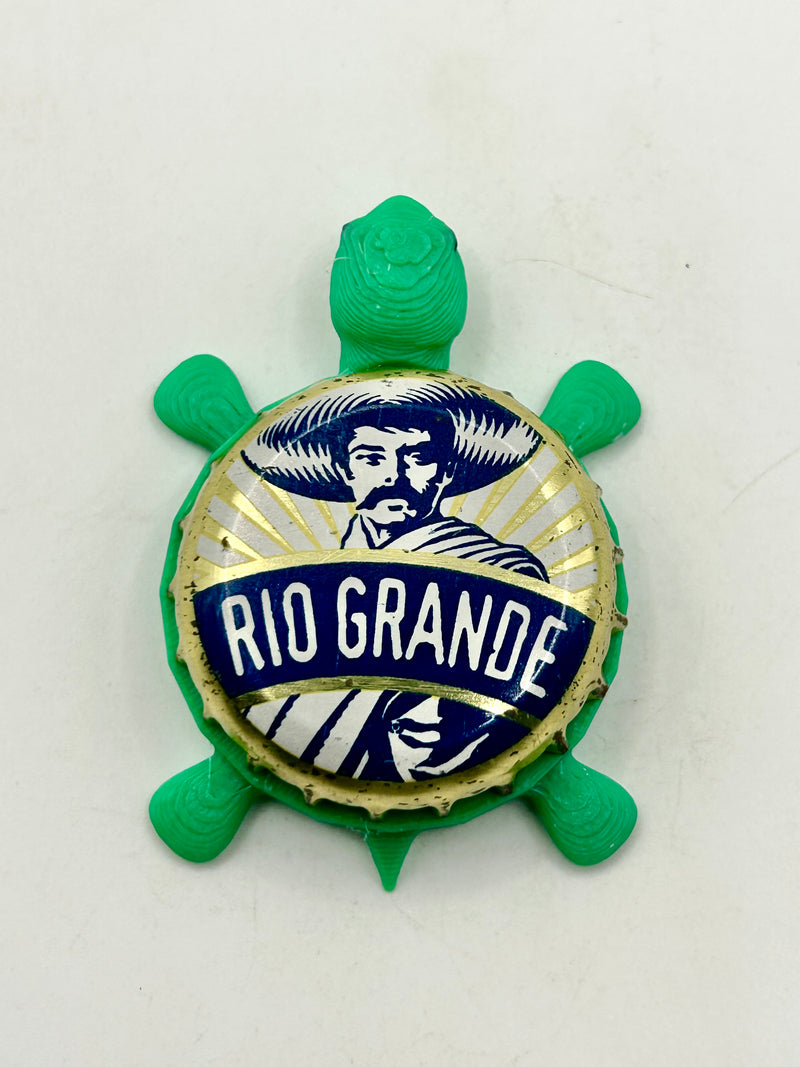 Rio Grande (Lakeport Brewing) - Bottle Cap Magnet Turtle Shell Shocked Art