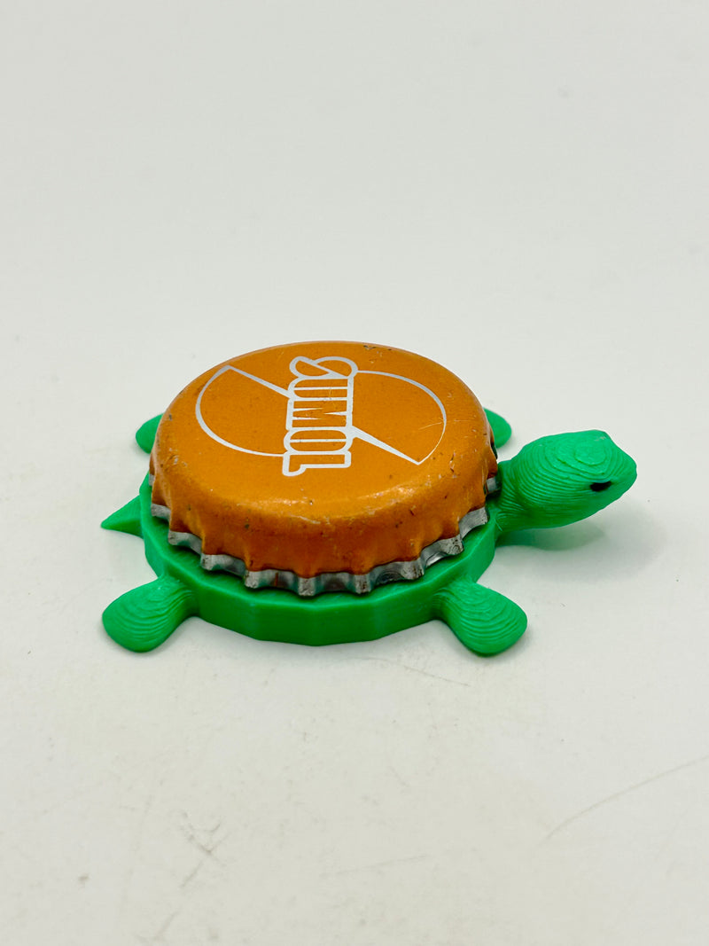 Sumol Orange Soda - Bottle Cap Magnet Turtle Shell Shocked Art