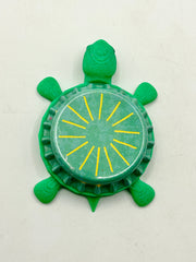 Berika Lemon - Bottle Cap Magnet Turtle Shell Shocked Art