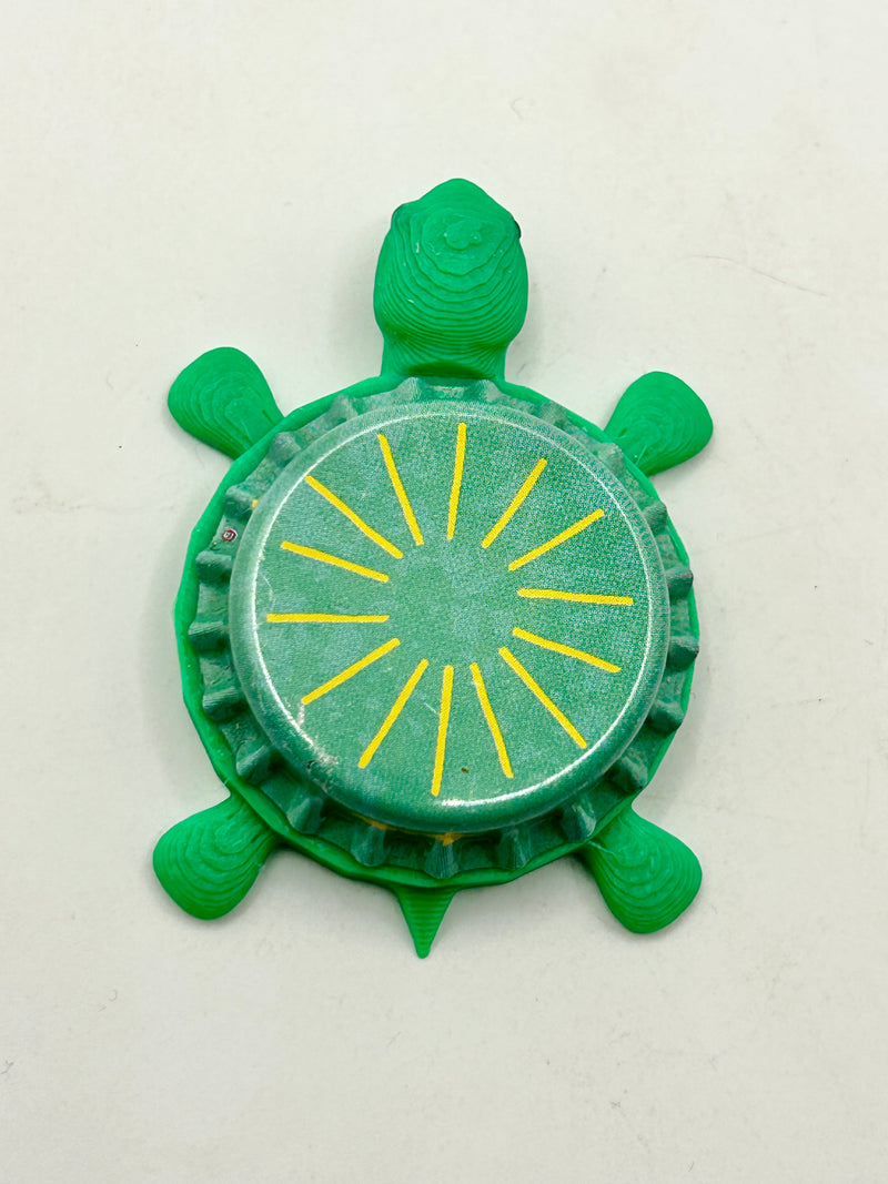 Berika Lemon - Bottle Cap Magnet Turtle Shell Shocked Art