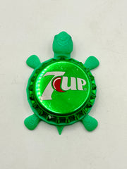 7 Up (Chrome, International Variation) - Bottle Cap Magnet Turtle Shell Shocked Art