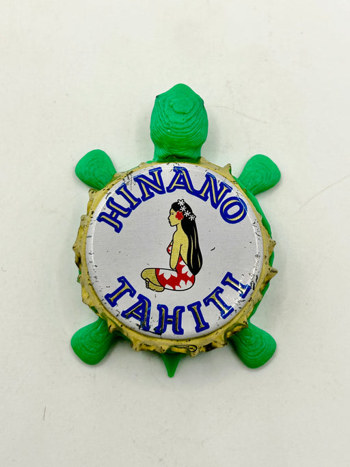 Hinano Tahiti (French Polynesian) - Bottle Cap Magnet Turtle (Copy) Shell Shocked Art