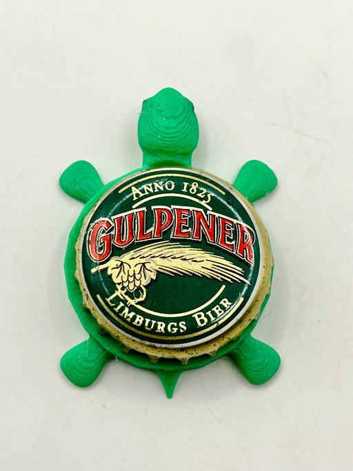 Gulpener - Bottle Cap Magnet Turtle Shell Shocked Art