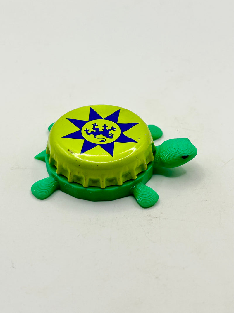 Gerolsteiner (Green) - Bottle Cap Magnet Turtle Shell Shocked Art