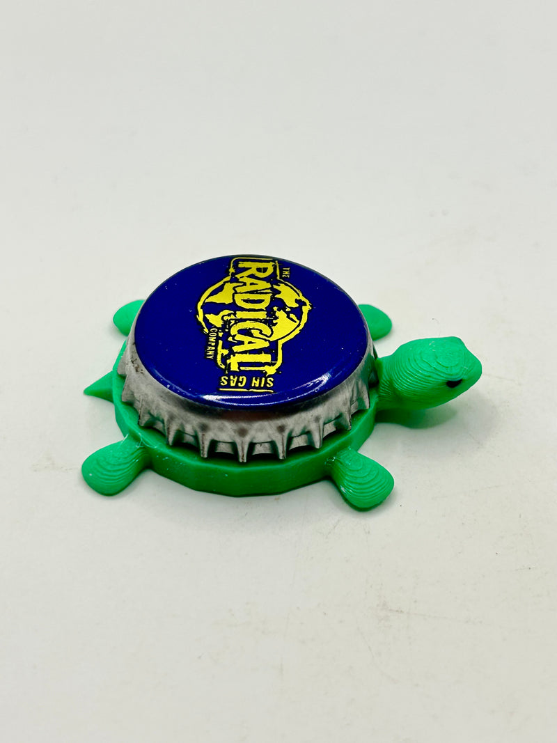 The Radical Company (Spain) - Bottle Cap Magnet Turtle Shell Shocked Art