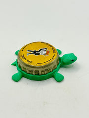 Four X Gold Lager - Bottle Cap Magnet Turtle Shell Shocked Art