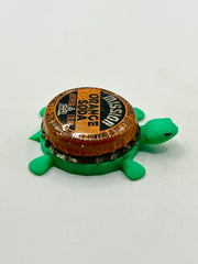 Mission Orange (Vintage) - Bottle Cap Magnet Turtle (Copy) Shell Shocked Art