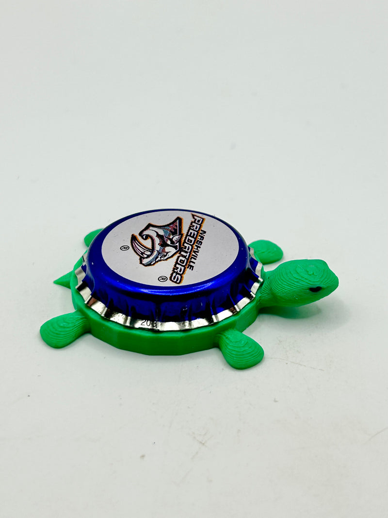 Nashville Predators (Labatt Brewing) - Bottle Cap Magnet Turtle (Copy) Shell Shocked Art