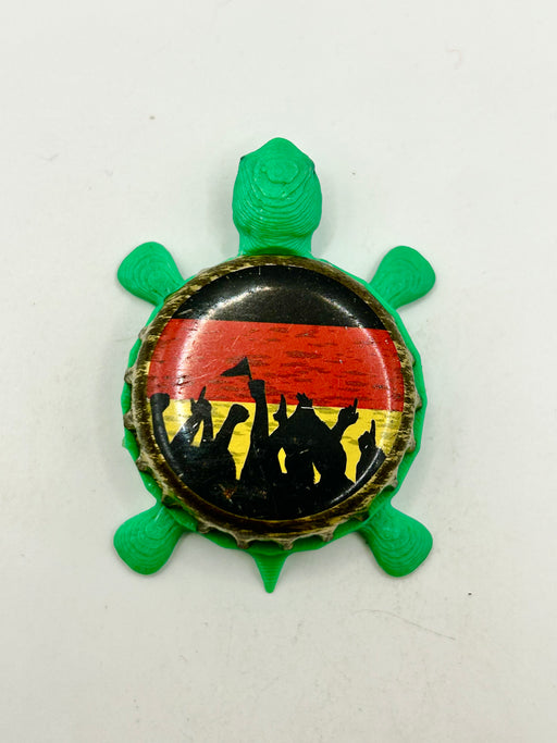 Oettinger Brewing (Germany) - Bottle Cap Magnet Turtle Shell Shocked Art