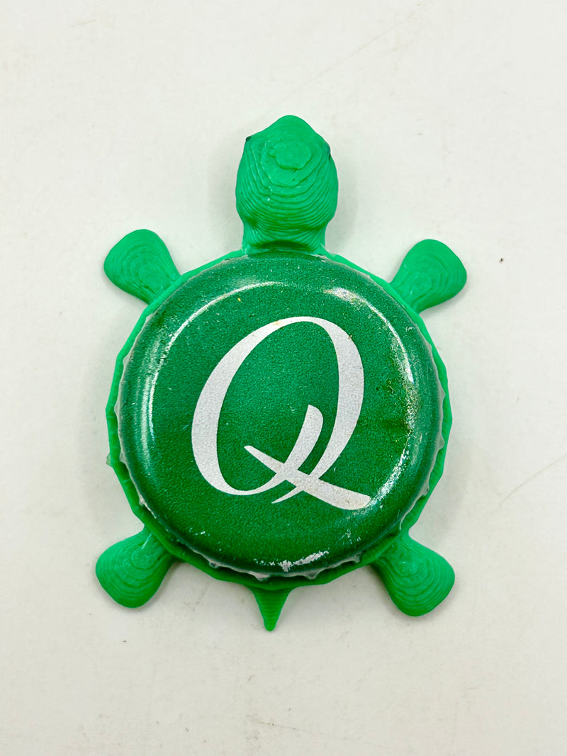 Q Ginger Ale Mixer - Bottle Cap Magnet Turtle Shell Shocked Art