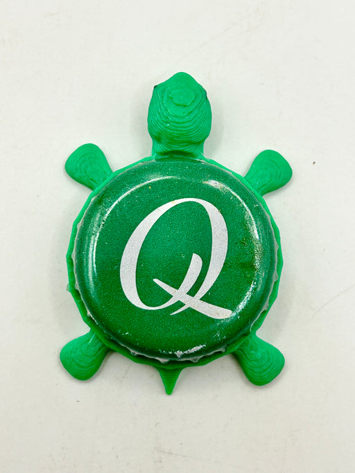 Q Ginger Ale Mixer - Bottle Cap Magnet Turtle Shell Shocked Art