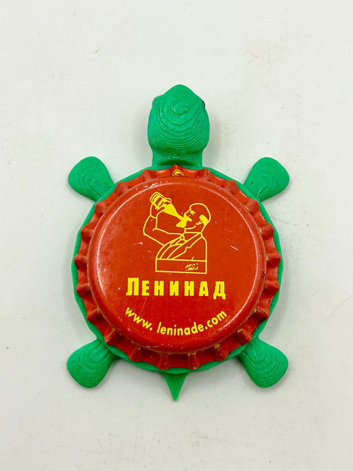 Leninade (Drinking Man) - Bottle Cap Magnet Turtle Shell Shocked Art