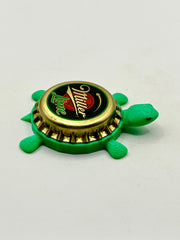 Miller Lime - Bottle Cap Magnet Turtle Shell Shocked Art