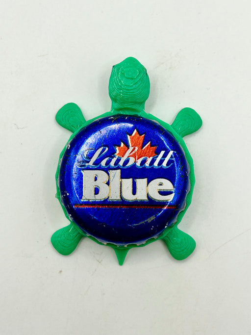 Labatt Blue (Red Underline) - Bottle Cap Magnet Turtle Shell Shocked Art