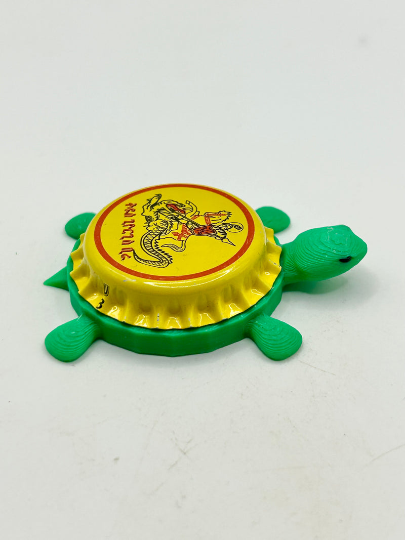 St George Beer (Ethiopia) - Bottle Cap Magnet Turtle Shell Shocked Art
