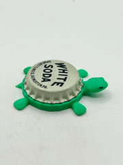 White Soda (Vintage) - Bottle Cap Magnet Turtle Shell Shocked Art