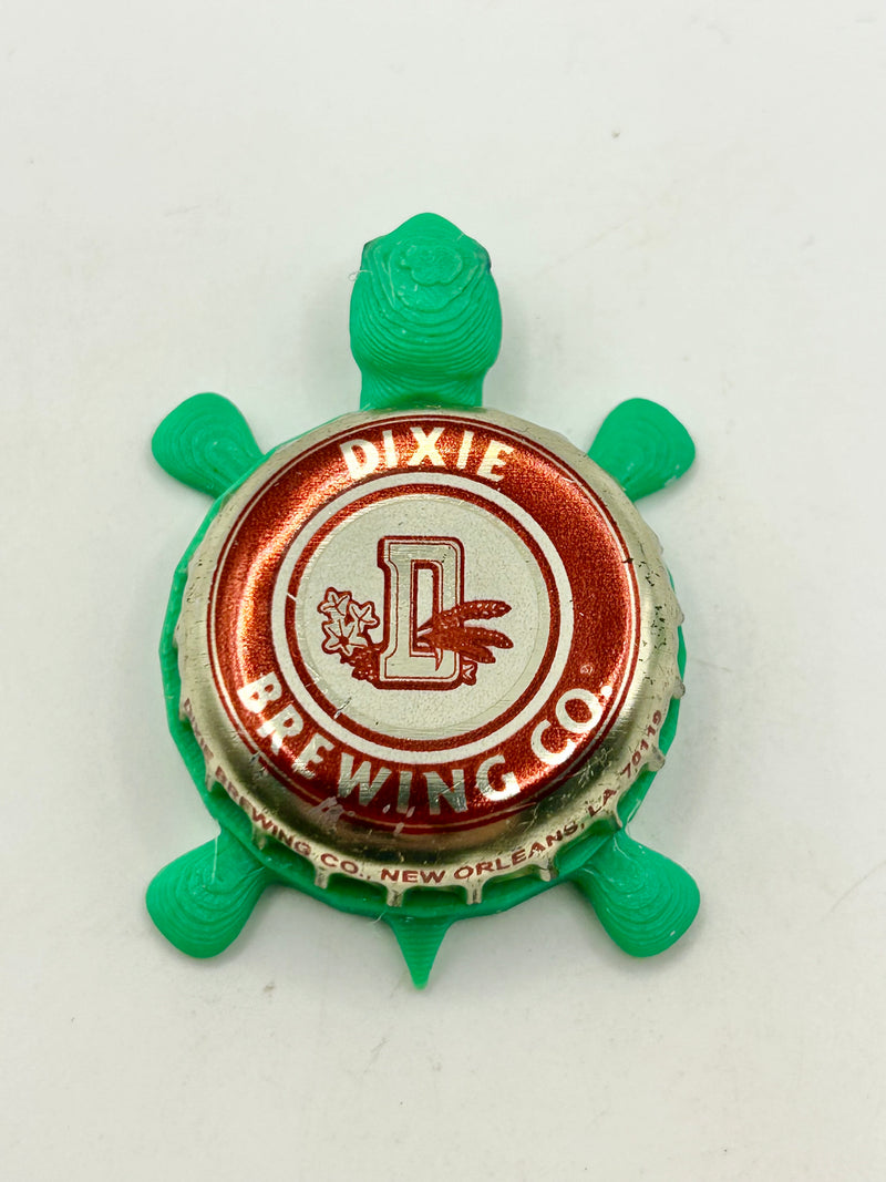 Dixie Brewing - Bottle Cap Magnet Turtle Shell Shocked Art