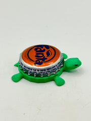 Fanta Orange Soda (Rare) - Bottle Cap Magnet Turtle Shell Shocked Art