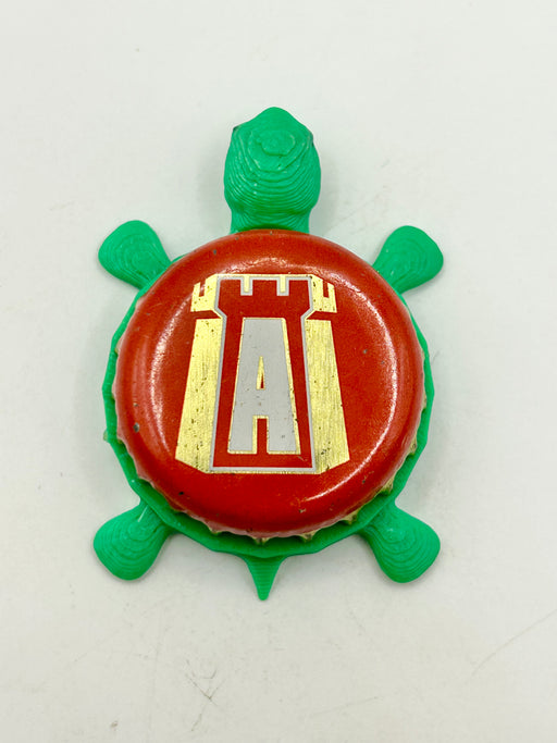 Arsenal Brewing - Bottle Cap Magnet Turtle Shell Shocked Art