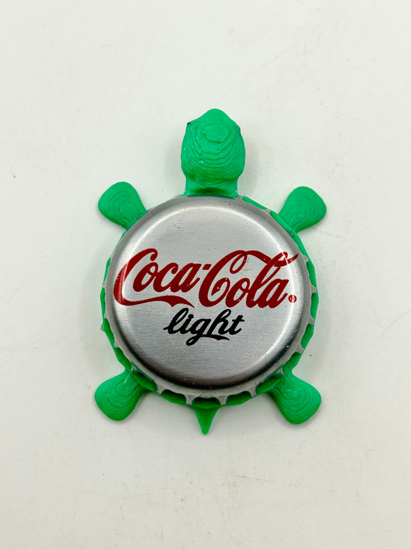 Coca Cola Light - Bottle Cap Magnet Turtle (Copy) Shell Shocked Art