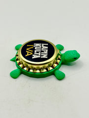 Lapin Kulta IVA - Bottle Cap Magnet Turtle Shell Shocked Art