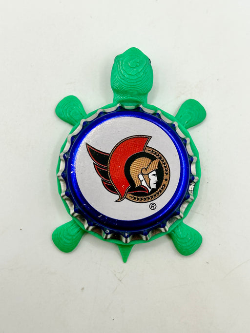 Ottawa Senators (Labatt Brewing) - Bottle Cap Magnet Turtle Shell Shocked Art