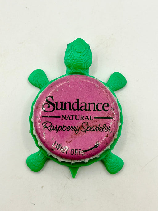 Sundance Cranberry Sparkler - Bottle Cap Magnet Turtle Shell Shocked Art