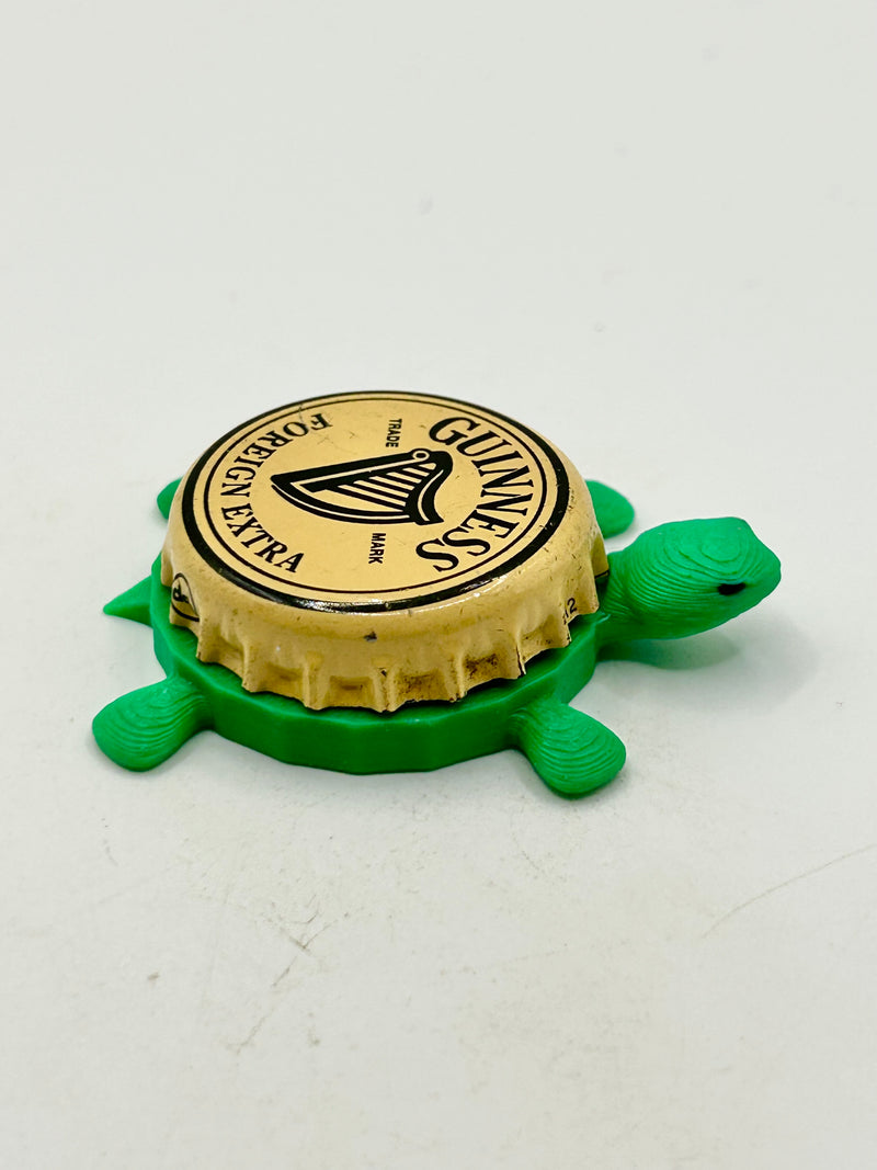 Guinness Foreign Extra - Bottle Cap Magnet Turtle Shell Shocked Art