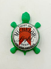 Michelob Light (Vintage, Cursive) - Bottle Cap Magnet Turtle (Copy) Shell Shocked Art