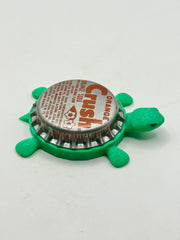 Orange Crush Soda (Flower Variation) - Bottle Cap Magnet Turtle Shell Shocked Art