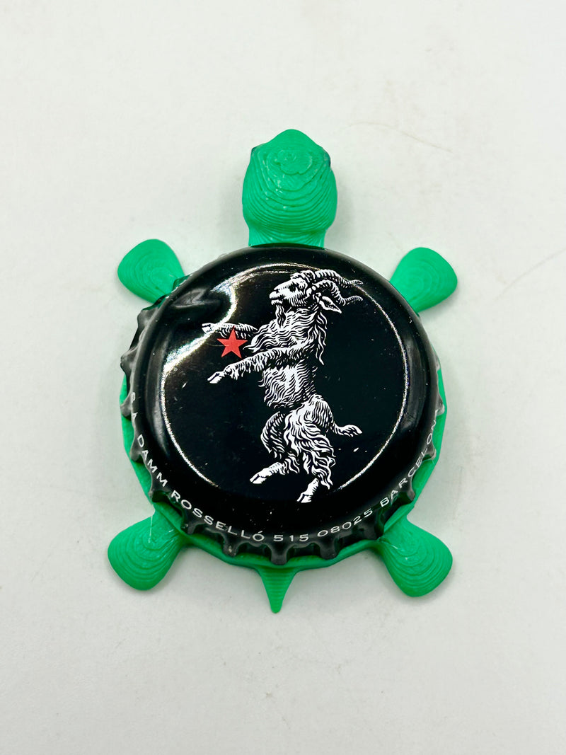 Grupo Damm (Spain) - Bottle Cap Magnet Turtle Shell Shocked Art