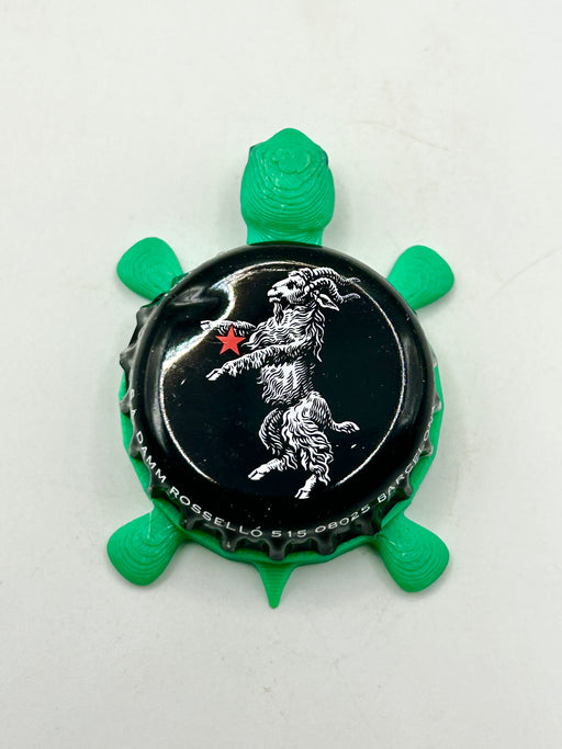 Grupo Damm (Spain) - Bottle Cap Magnet Turtle Shell Shocked Art
