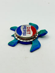 Diet Pepsi - Sea Turtle Bottle Cap Magnet Shell Shocked Art
