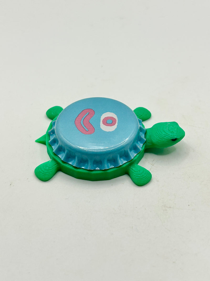 Booth Brewing (Light Blue) - Bottle Cap Magnet Turtle Shell Shocked Art