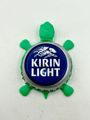 Kirin Light Beer (Silver Trim) - Bottle Cap Magnet Turtle Shell Shocked Art