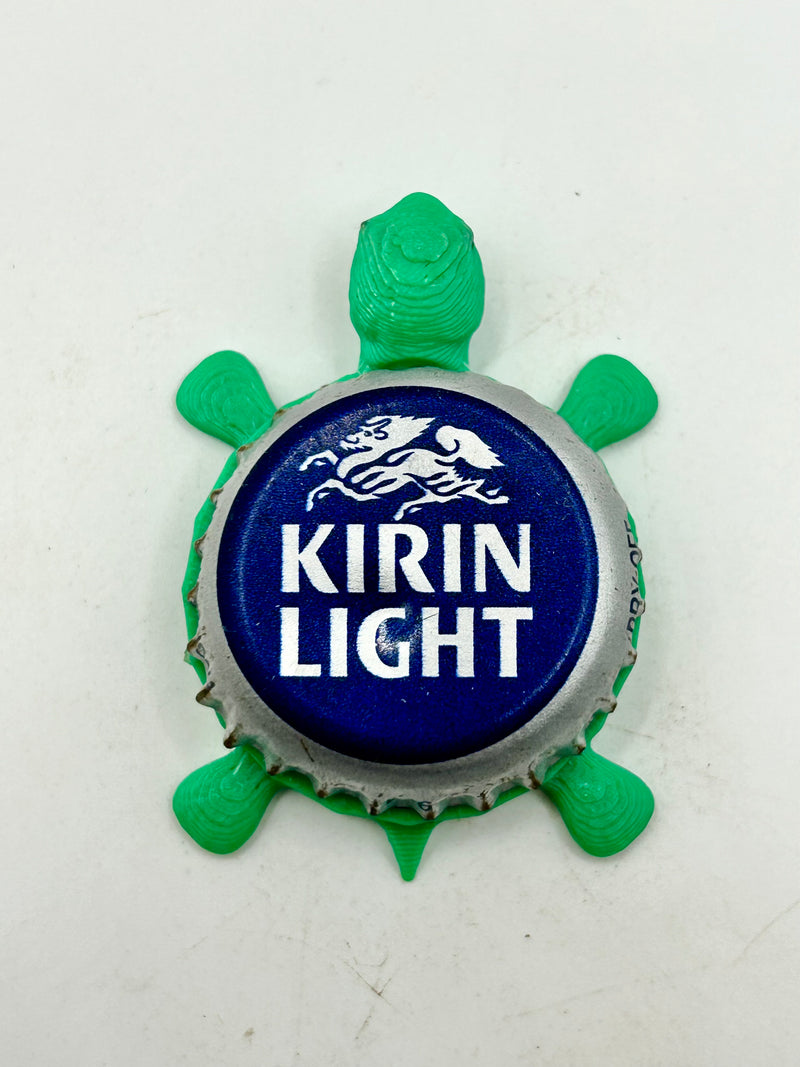 Kirin Light Beer (Silver Trim) - Bottle Cap Magnet Turtle Shell Shocked Art