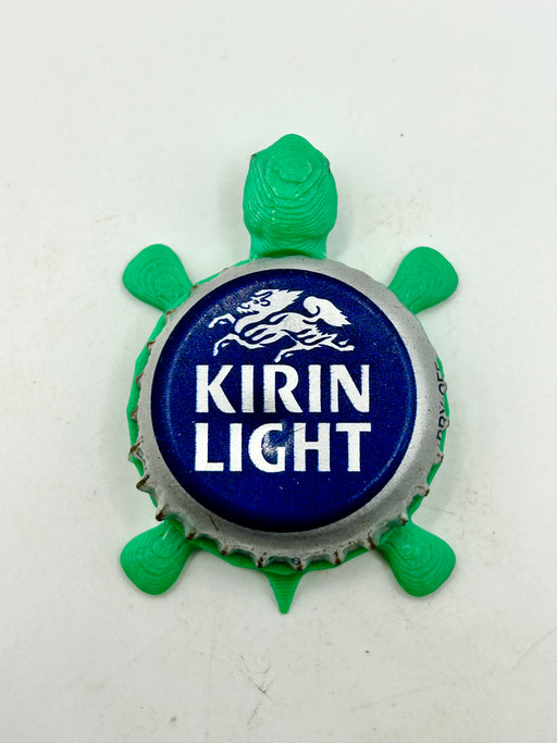 Kirin Light Beer (Silver Trim) - Bottle Cap Magnet Turtle Shell Shocked Art