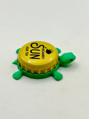 Richard’s Sun Ice Tea - Bottle Cap Magnet Turtle Shell Shocked Art