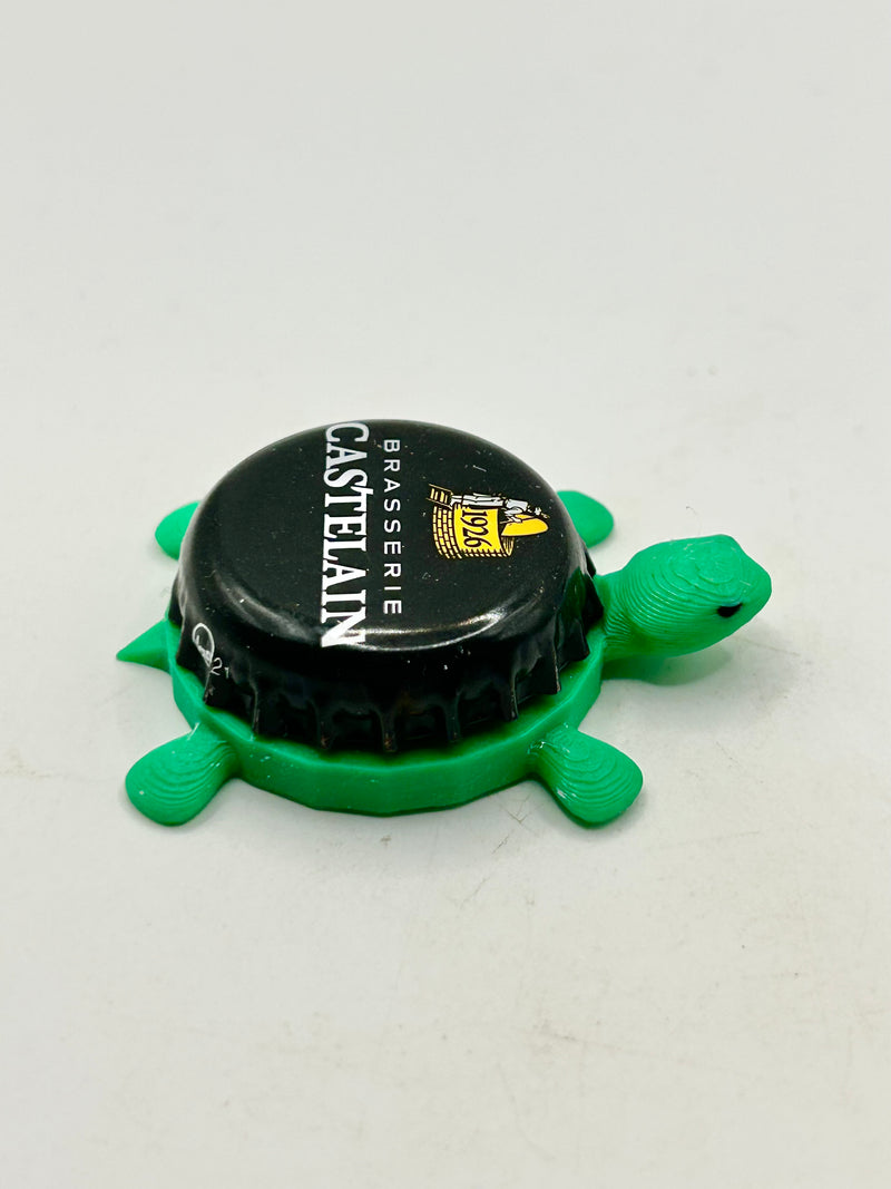 Castelain Brasserie - Bottle Cap Magnet Turtle Shell Shocked Art