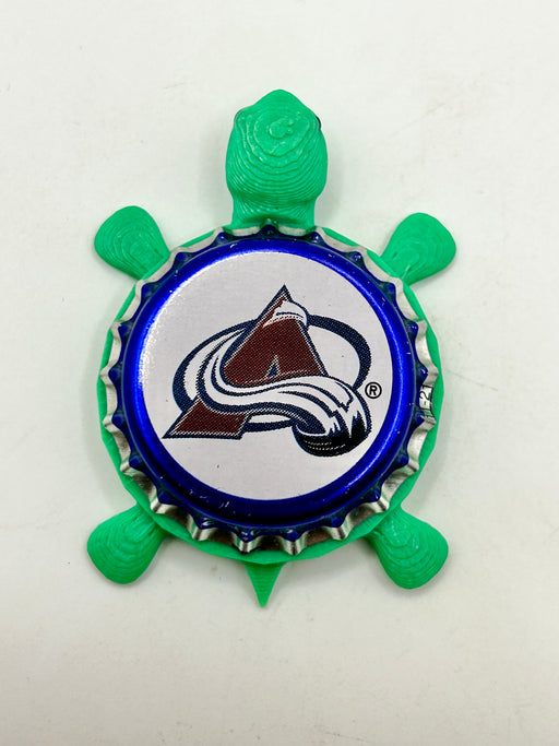 Colorado Avalanche - Bottle Cap Magnet Turtle Shell Shocked Art