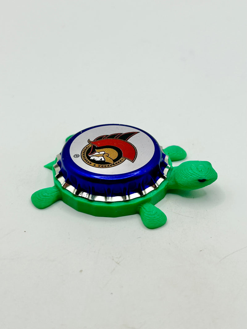 Ottawa Senators (Labatt Brewing) - Bottle Cap Magnet Turtle Shell Shocked Art