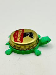 Famosa Lager Beer (Gallo) - Bottle Cap Magnet Turtle Shell Shocked Art