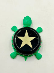 Estrella Damm (Star Only, Black) - Bottle Cap Magnet Turtle Shell Shocked Art