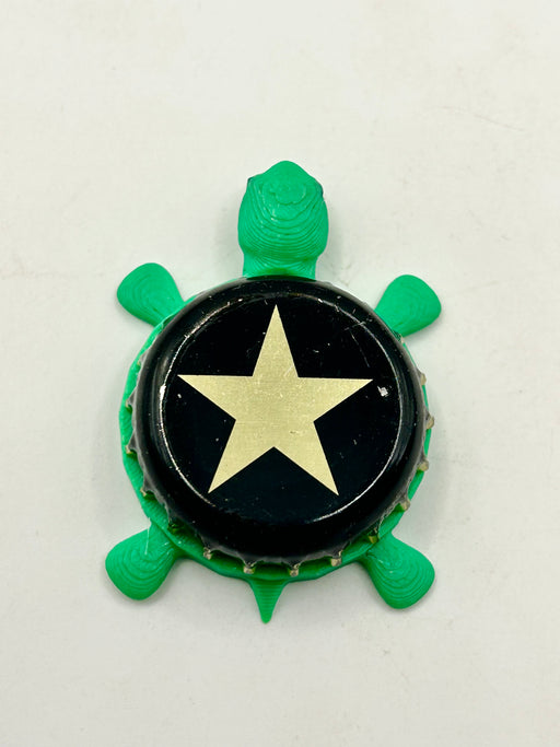 Estrella Damm (Star Only, Black) - Bottle Cap Magnet Turtle Shell Shocked Art